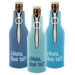 Logo Koozies & Can Coolers - Bottle Suit 4 Color Process Neoprene Bottle Cooler