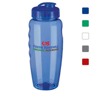 Custom Promotional Gripper Poly-Clear Bottle - 30 oz