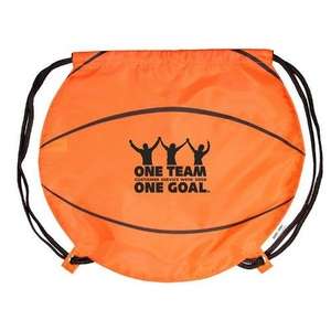 Game Time! Basketball Drawstring Backpack