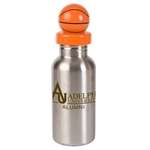 Custom Drinkware - 17 oz. Stainless Steel Bottle with Basketball Lid