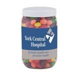Custom Jelly Beans - Clear Vitamin Jar - Filled with Skittles