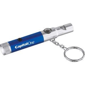 Custom Promotional Whistle Key-Light With Compass