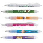 Custom Grip Pens - BIC WideBody Clear with Ice Trim