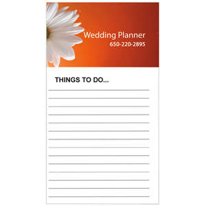 30 mil Business Card Magnet and 50 Sheet Non-Adhesive Notepad White
