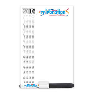 Custom Promotional 20 mil Dry Erase Magnet with Marker and Clip - 5-1/4"W x 8"H
