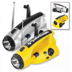 Custom Promotional Wind-Up Flashlight / Radio