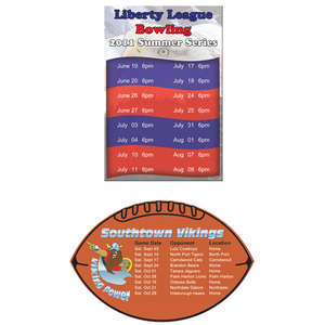 Custom Promotional Rectangle Schedule Magnets - 30 mil