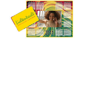 Picture Frame Magnets - Rectangle and Rectangle Calendar, 20 mil White