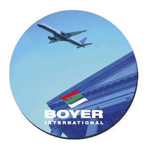 Custom Promotional Fabric Surface Mouse Pads, Standard Sizes - 8" Round x 1/8" Thickness