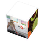 Logo Non-Adhesive Notepads - Ecolutions Non-Adhesive Cubes - 2-3/8" x 2-3/8" x 2-3/8"