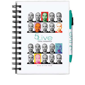 4-Color Process Chipboard Cover Notebook  White