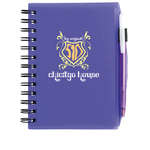 Customized Journals & Notebooks - Plastic Cover Notebook with Matching BIC Media Clic Ice Pen