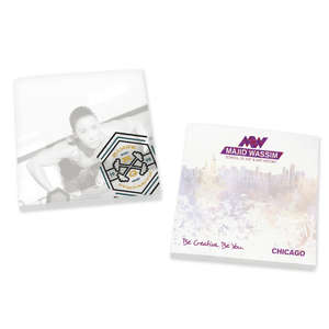 Custom Promotional BIC Ecolutions 3" x 3" Adhesive Notepads - 25 sheet pad