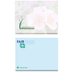 Custom Promotional BIC Ecolutions 4" x 3" Adhesive Notepads - 100 sheet pad