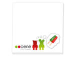 Logo Adhesive Notepads - 4" x 4" Adhesive Notepads - 100 sheet pad
