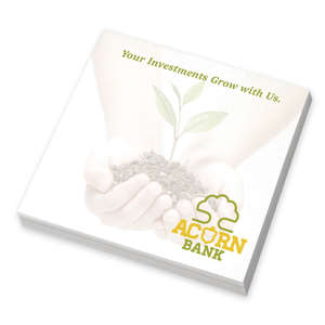 Custom Promotional 4" x 4" Adhesive Notepads - 25 sheet pad