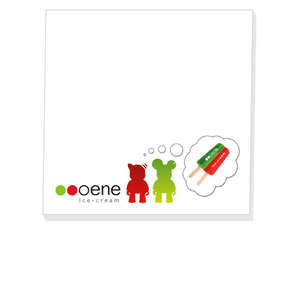 4" x 4" Adhesive Notepads - 25 sheet pad White