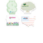 Custom Stock Shaped Notepads - Ecolutions 4" x 3" Adhesive Die Cut Notepads - 50 sheet pad