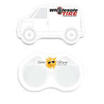 Custom Stock Shaped Notepads - Ecolutions 5" x 3" Adhesive Die Cut Notepads - 50 sheet pad