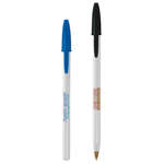 Business Stick Pens - BIC Style Clear