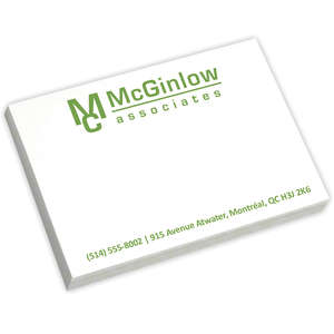 Custom Promotional Value 4" x 3" Adhesive Notepads - 25 sheet pad