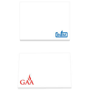 Value 4" x 3" Adhesive Notepads - 25 sheet pad White