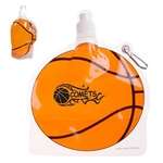 Customized Water Bottles - HydroPouch 24 oz. Basketball Collapsible Water Bottle