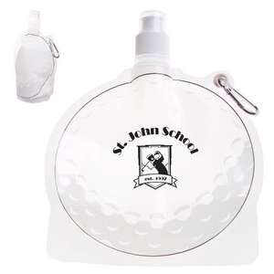 Custom Promotional HydroPouch 24 oz. Golf Ball Collapsible Water Bottle