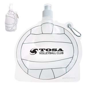 Custom Promotional HydroPouch 24 oz. Volley Ball Collapsible Water Bottle