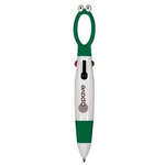 Business Carabiner Clip Pens - Googly-Eyed 4-Color Pen