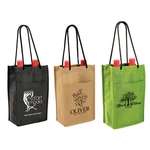 Custom Wine Openers & Accessories - Non-Woven Double Bottle Wine Bag