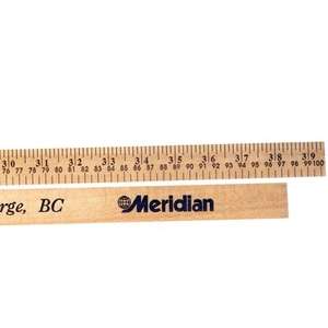 Custom Promotional Meterstick - Natural Finish, English and Metric Scales