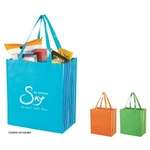 Logo Tote Bags - Shiny Laminated Non-woven Tropic Shopper Tote Bag