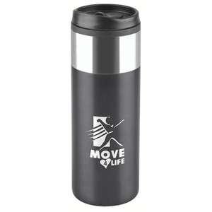 Chrome Top Slim Travel Tumbler Black