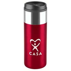 Chrome Top Slim Travel Tumbler Red