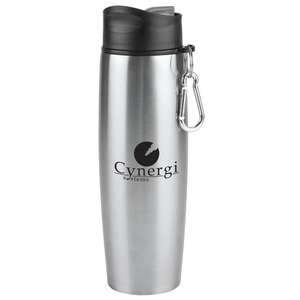 Custom Promotional 20 oz. Stainless Water Bottle with Carabiner
