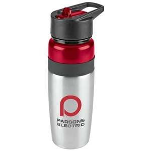 25 oz. Titan Stainless Water Bottle with Loop Red