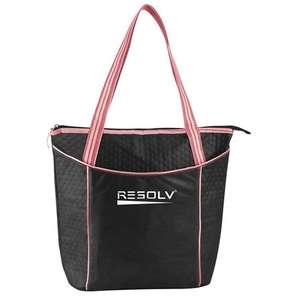 Custom Promotional Striped Nonwoven Cooler Tote