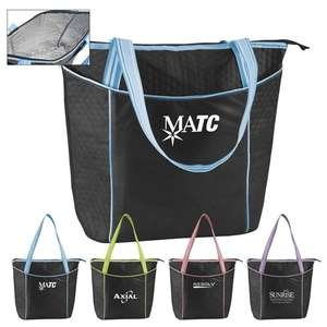 Striped Nonwoven Cooler Tote 