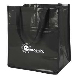 Nonwoven Slick Shopper Tote Black