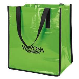 Nonwoven Slick Shopper Tote Green, Lime