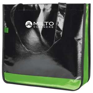 Nonwoven Slick Midnight Tote Green, Lime