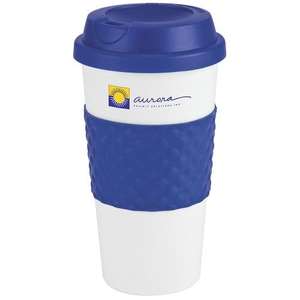 19 oz. Wake Up Color Banded Classic Coffee Cup 