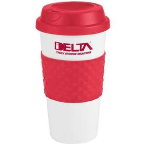 19 oz. Wake Up Color Banded Classic Coffee Cup 