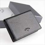 Promotional Business Card Holders - Callaway Fold-Over Leather Business Card Case