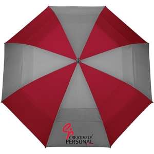 Canterbury Color Panel Golf Umbrella Gray/Burgundy