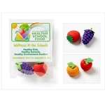 Personalized Erasers - Fruit 3-D Erasers in Poly Bag with Card