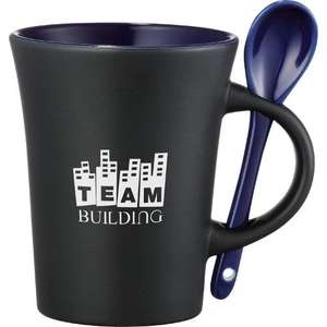Agave Ceramic Mug with Spoon - 10 oz.