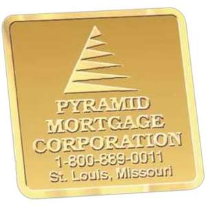 Custom Promotional Embossed Foil Seals - 1-1/2" x 1-1/2"