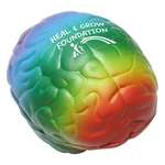 Custom Educational & Healthcare Stress Balls - Rainbow Brain Stress Ball